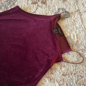 Forever 21 Red Tank Dress Velvet Style